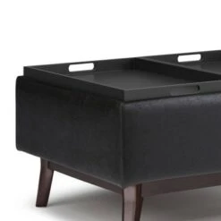 Small Ethan Tray Top Coffee Table Storage Ottoman - WyndenHall Saddle Brown -Ottomans Official Shop unnamed file 8463