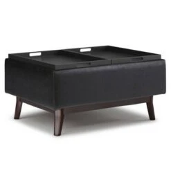 Small Ethan Tray Top Coffee Table Storage Ottoman - WyndenHall Saddle Brown -Ottomans Official Shop unnamed file 8467