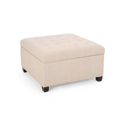 Isabella Contemporary Tufted Fabric Storage Ottoman - Christopher Knight Home Navy Blue/dark Brown 15 Isabella Contemporary Tufted Fabric Storage Ottoman - Christopher Knight Home Navy Blue/dark Brown – Image 13