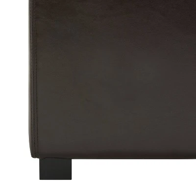 Madison Square Storage Ottoman - Safavieh Brown 10 Madison Square Storage Ottoman - Safavieh Brown – Image 8