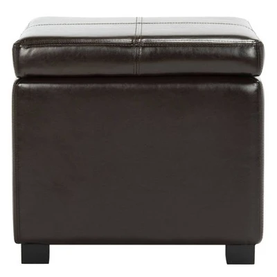 Madison Square Storage Ottoman - Safavieh Brown 11 Madison Square Storage Ottoman - Safavieh Brown – Image 9