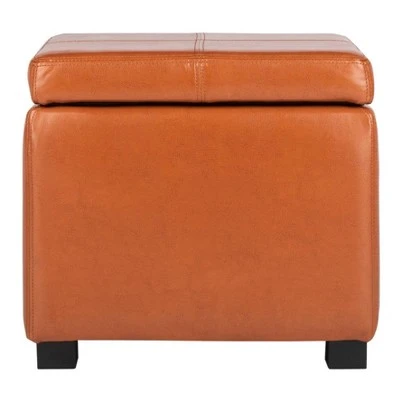 Madison Square Storage Ottoman - Safavieh Brown 13 Madison Square Storage Ottoman - Safavieh Brown – Image 11