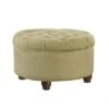 Fabric Upholstered Wooden Ottoman with Tufted Lift Off Lid Storage - Benzara Blue -Ottomans Official Shop unnamed file 8522