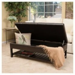 Miriam Wood Rectangle Storage Ottoman Bench with Bottom Rack - Espresso - Christopher Knight Home 7 Miriam Wood Rectangle Storage Ottoman Bench with Bottom Rack - Espresso - Christopher Knight Home -Ottomans Official Shop unnamed file 8533