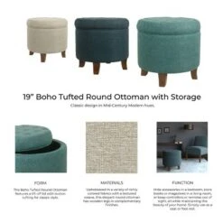 Boho Tufted Storage Ottoman - HomePop Purple -Ottomans Official Shop unnamed file 8551