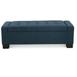 Lawton Storage Ottoman - Christopher Knight Home Dark Blue -Ottomans Official Shop unnamed file 8570