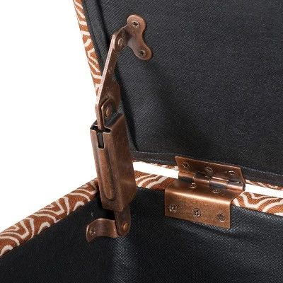 Sunshine Storage Cube Ottoman - Orange - HomePop 8 Sunshine Storage Cube Ottoman - Orange - HomePop – Image 6