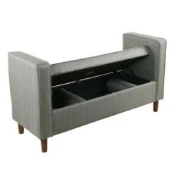 Rimo Upholstered Storage Bench - HomePop Cream -Ottomans Official Shop unnamed file 8582
