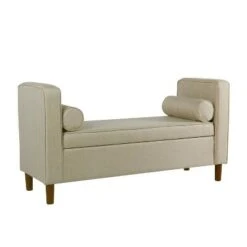 Rimo Upholstered Storage Bench - HomePop Cream -Ottomans Official Shop unnamed file 8588
