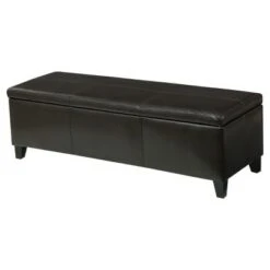 Lucinda Faux Leather Storage Ottoman Bench - Christopher Knight Home Teal -Ottomans Official Shop unnamed file 8616
