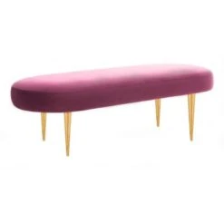 Corinne Velvet Oval Bench Plum - Safavieh -Ottomans Official Shop unnamed file 865