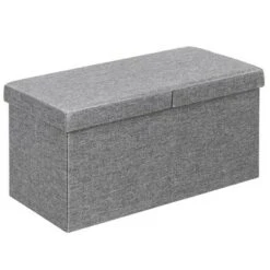 Costway 30'' Folding Storage Ottoman W/Lift Top Bed End Bench 80L Capacity Light GreyDark Grey 22 Costway 30'' Folding Storage Ottoman W/Lift Top Bed End Bench 80L Capacity Light GreyDark Grey -Ottomans Official Shop unnamed file 8673