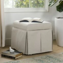 Stacy Tufted Square Storage Ottoman Bone White - Jennifer Taylor Home -Ottomans Official Shop unnamed file 8686
