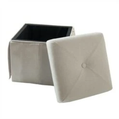 Stacy Tufted Square Storage Ottoman Bone White - Jennifer Taylor Home -Ottomans Official Shop unnamed file 8688