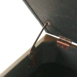 Wood and Metal Upholstered Storage Ottoman - HomePop Gray -Ottomans Official Shop unnamed file 8694