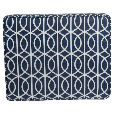 Bella Storage Ottoman - Blue Trellis - HomePop 5 Bella Storage Ottoman - Blue Trellis - HomePop – Image 3
