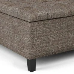 36" Elliot Coffee Table Storage Ottoman Faux Leather Mink Brown - WyndenHall -Ottomans Official Shop unnamed file 8744