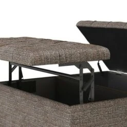 36" Elliot Coffee Table Storage Ottoman Faux Leather Mink Brown - WyndenHall -Ottomans Official Shop unnamed file 8745