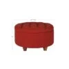 Tufted Round Cocktail Storage Ottoman Red - HomePop -Ottomans Official Shop unnamed file 8748