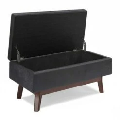 Small Ethan Rectangular Storage Ottoman - WyndenHall Midnight Black -Ottomans Official Shop unnamed file 8791