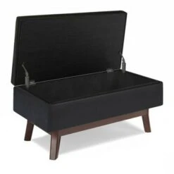 Small Ethan Rectangular Storage Ottoman - WyndenHall Midnight Black -Ottomans Official Shop unnamed file 8792