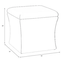 Nail Button Storage Ottoman - Skyline Furniture Velvet White -Ottomans Official Shop unnamed file 8802