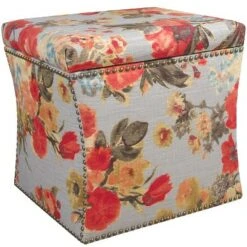 Nail Button Storage Ottoman - Skyline Furniture Velvet White -Ottomans Official Shop unnamed file 8804