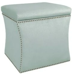Nail Button Storage Ottoman - Skyline Furniture Velvet White -Ottomans Official Shop unnamed file 8809