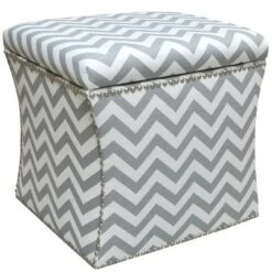 Nail Button Storage Ottoman - Skyline Furniture Velvet White -Ottomans Official Shop unnamed file 8811