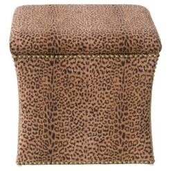 Nail Button Storage Ottoman - Skyline Furniture Velvet White -Ottomans Official Shop unnamed file 8812