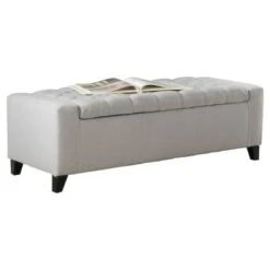 Hikaru Storage Ottoman - Christopher Knight Home Ivory -Ottomans Official Shop unnamed file 8818