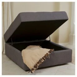 Chatsworth Storage Ottoman - Christopher Knight Home Navy