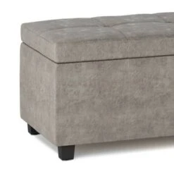 48" Cambridge Storage Ottoman - Wyndenhall Natural Linen Look Fabric -Ottomans Official Shop unnamed file 8867