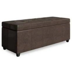 48" Cambridge Storage Ottoman - Wyndenhall Natural Linen Look Fabric -Ottomans Official Shop unnamed file 8871