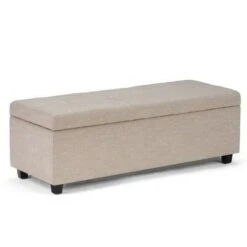 48" Cambridge Storage Ottoman - Wyndenhall Natural Linen Look Fabric -Ottomans Official Shop unnamed file 8876