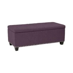 Tufted Wall Hugger Bench Storage Ottoman - Handy Living Brown -Ottomans Official Shop unnamed file 8892
