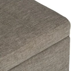 48" Garret Storage Ottoman Linen Look Fabric - Wyndenhall Gray -Ottomans Official Shop unnamed file 8908