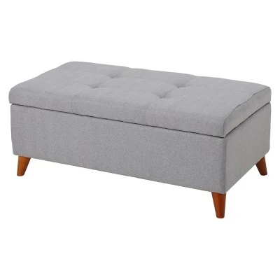 Harper Storage Ottoman Bench - Christopher Knight Home Orange 8 Harper Storage Ottoman Bench - Christopher Knight Home Orange – Image 6