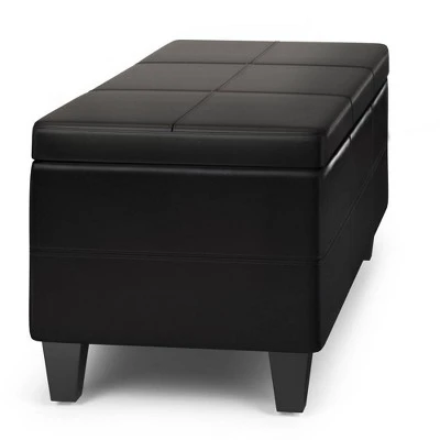 Halsey Storage Ottoman Bench - WyndenHall Midnight Black 6 Halsey Storage Ottoman Bench - WyndenHall Midnight Black – Image 4