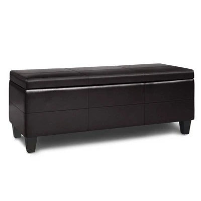 Halsey Storage Ottoman Bench - WyndenHall Midnight Black 11 Halsey Storage Ottoman Bench - WyndenHall Midnight Black – Image 9