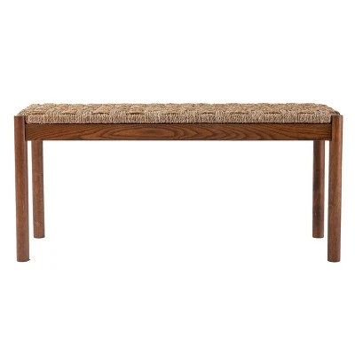 Dunhor Coastal 39.25" Natural Seagrass Bench Brown - Aiden Lane 3 Dunhor Coastal 39.25" Natural Seagrass Bench Brown - Aiden Lane