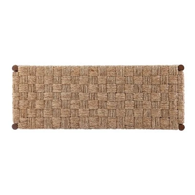 Dunhor Coastal 39.25" Natural Seagrass Bench Brown - Aiden Lane 4 Dunhor Coastal 39.25" Natural Seagrass Bench Brown - Aiden Lane – Image 2