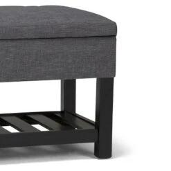 43" Ashton Storage Ottoman Bench - WyndenHall Slate Gray Linen Look Fabric 15 43" Ashton Storage Ottoman Bench - WyndenHall Slate Gray Linen Look Fabric -Ottomans Official Shop unnamed file 8941