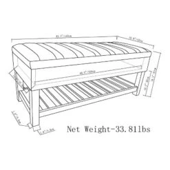 43" Ashton Storage Ottoman Bench - WyndenHall Slate Gray Linen Look Fabric 17 43" Ashton Storage Ottoman Bench - WyndenHall Slate Gray Linen Look Fabric -Ottomans Official Shop unnamed file 8943