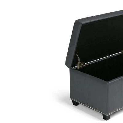 34" Megan Storage Ottoman Bench - Wyndenhall Gray Linen Look Fabric 7 34" Megan Storage Ottoman Bench - Wyndenhall Gray Linen Look Fabric – Image 5