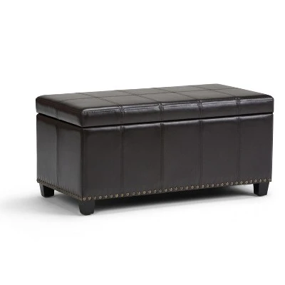 34" Megan Storage Ottoman Bench - Wyndenhall Gray Linen Look Fabric 13 34" Megan Storage Ottoman Bench - Wyndenhall Gray Linen Look Fabric – Image 11