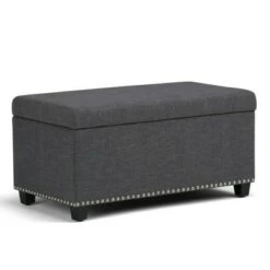 34" Megan Storage Ottoman Bench - Wyndenhall Gray Linen Look Fabric 25 34" Megan Storage Ottoman Bench - Wyndenhall Gray Linen Look Fabric -Ottomans Official Shop unnamed file 8964