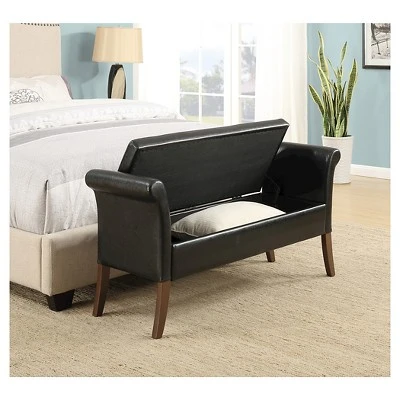 Garbo Storage Bench Black - Breighton Home 4 Garbo Storage Bench Black - Breighton Home – Image 2