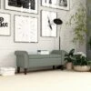 Rolled Arm Bench Storage Ottoman - Handy Living Granite Gray -Ottomans Official Shop unnamed file 8999
