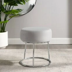 Bandi Accent Vanity Stool - Linon Green -Ottomans Official Shop unnamed file 90